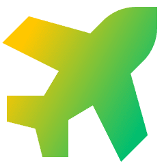 Airport Plane Icon from Sharp Gradient Set