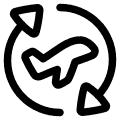 Airport Plane Transit Icon from Plump Line Set