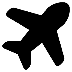 Airport Plane Icon from Plump Solid Set