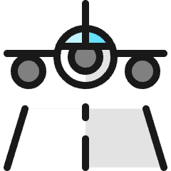 Airport Road Icon from Ultimate Colors Set