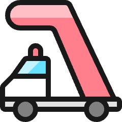 Airport Stairs Icon from Ultimate Colors Set