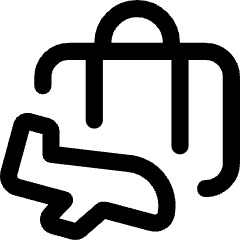 Baggage Airplane Icon from Core Line Set