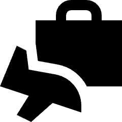 Baggage Airplane Icon from Sharp Solid Set