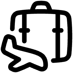 Baggage Airplane Icon from Plump Line Set