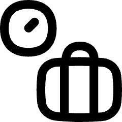 Baggage Scale Icon from Flex Line Set
