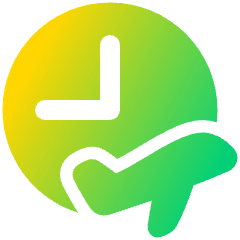 Departure Time Icon from Plump Gradient Set