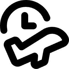 Departure Time Icon from Micro Line Set