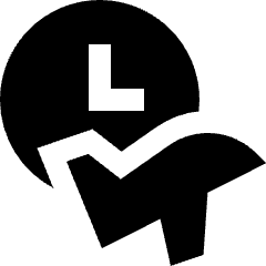 Departure Time Icon from Sharp Solid Set