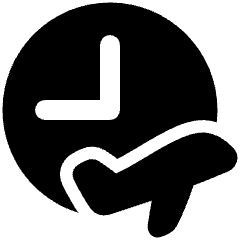 Departure Time Icon from Plump Solid Set