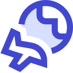 Earth Airplane Icon from Sharp Duo Set