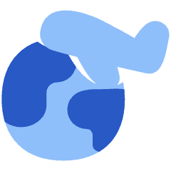 Earth Airplane Icon from Flex Flat Set