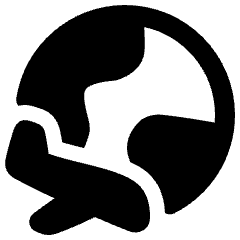 Earth Airplane Icon from Plump Remix Set