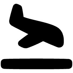 Landing Icon from Plump Solid Set