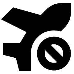 No Flight Airport 1 Icon from Sharp Solid Set