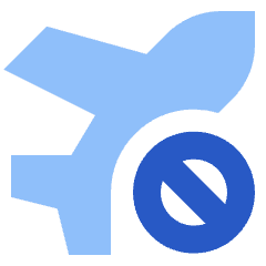 No Flight Airport 1 Icon from Sharp Flat Set