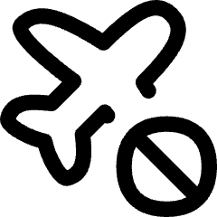 No Flight Airport 1 Icon from Flex Line Set