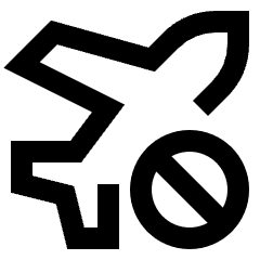 No Flight Airport 1 Icon from Sharp Line Set