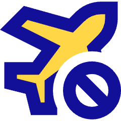 No Flight Airport 1 Icon from Sharp Pop Set