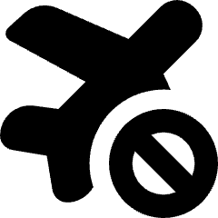 No Flight Airport 1 Icon from Core Solid Set