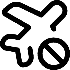 No Flight Airport 1 Icon from Core Line Set