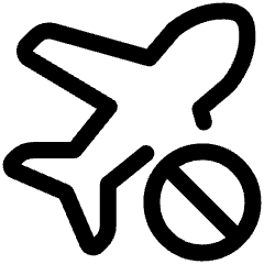 No Flight Airport 1 Icon from Plump Line Set