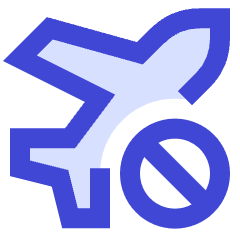 No Flight Airport 1 Icon from Sharp Duo Set