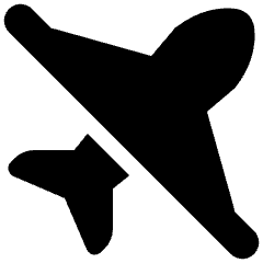 No Flight Airport 2 Icon from Plump Solid Set