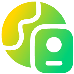 Passport Globe Icon from Plump Gradient Set