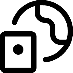 Passport Globe Icon from Core Line Set