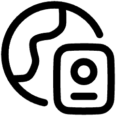 Passport Globe Icon from Plump Line Set