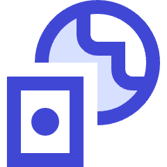 Passport Globe Icon from Sharp Duo Set