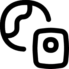 Passport Globe Icon from Flex Line Set