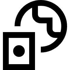 Passport Globe Icon from Sharp Line Set