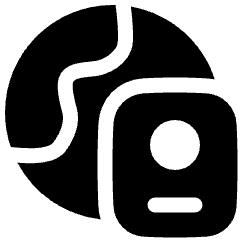 Passport Globe Icon from Plump Solid Set