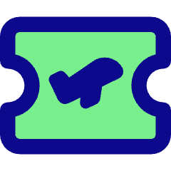 Plane Boarding Pass Icon from Core Pop Set