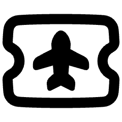 Plane Boarding Pass Icon from Plump Remix Set