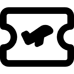 Plane Boarding Pass Icon from Core Remix Set