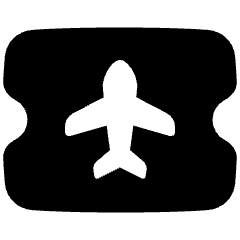 Plane Boarding Pass Icon from Plump Solid Set