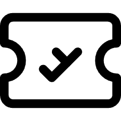 Plane Boarding Pass Icon from Core Line Set