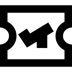 Plane Boarding Pass Icon from Sharp Remix Set