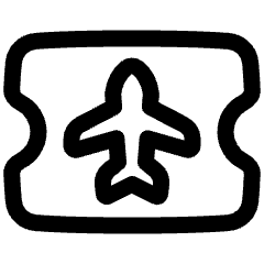 Plane Boarding Pass Icon from Plump Line Set