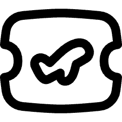 Plane Boarding Pass Icon from Flex Line Set