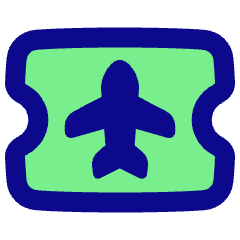 Plane Boarding Pass Icon from Plump Pop Set