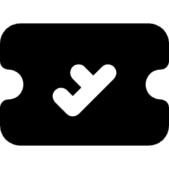 Plane Boarding Pass Icon from Micro Solid Set