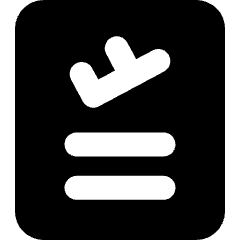 Plane Flight Board Icon from Micro Solid Set