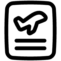 Plane Flight Board Icon from Plump Line Set