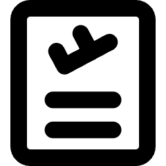 Plane Flight Board Icon from Micro Line Set