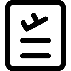 Plane Flight Board Icon from Core Line Set