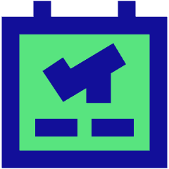 Plane Flight Board Icon from Sharp Pop Set