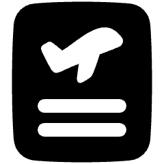 Plane Flight Board Icon from Plump Solid Set